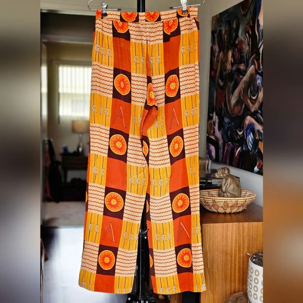 ANIM Aniverse 21 Printed Silk Pants - Picture 5 of 7